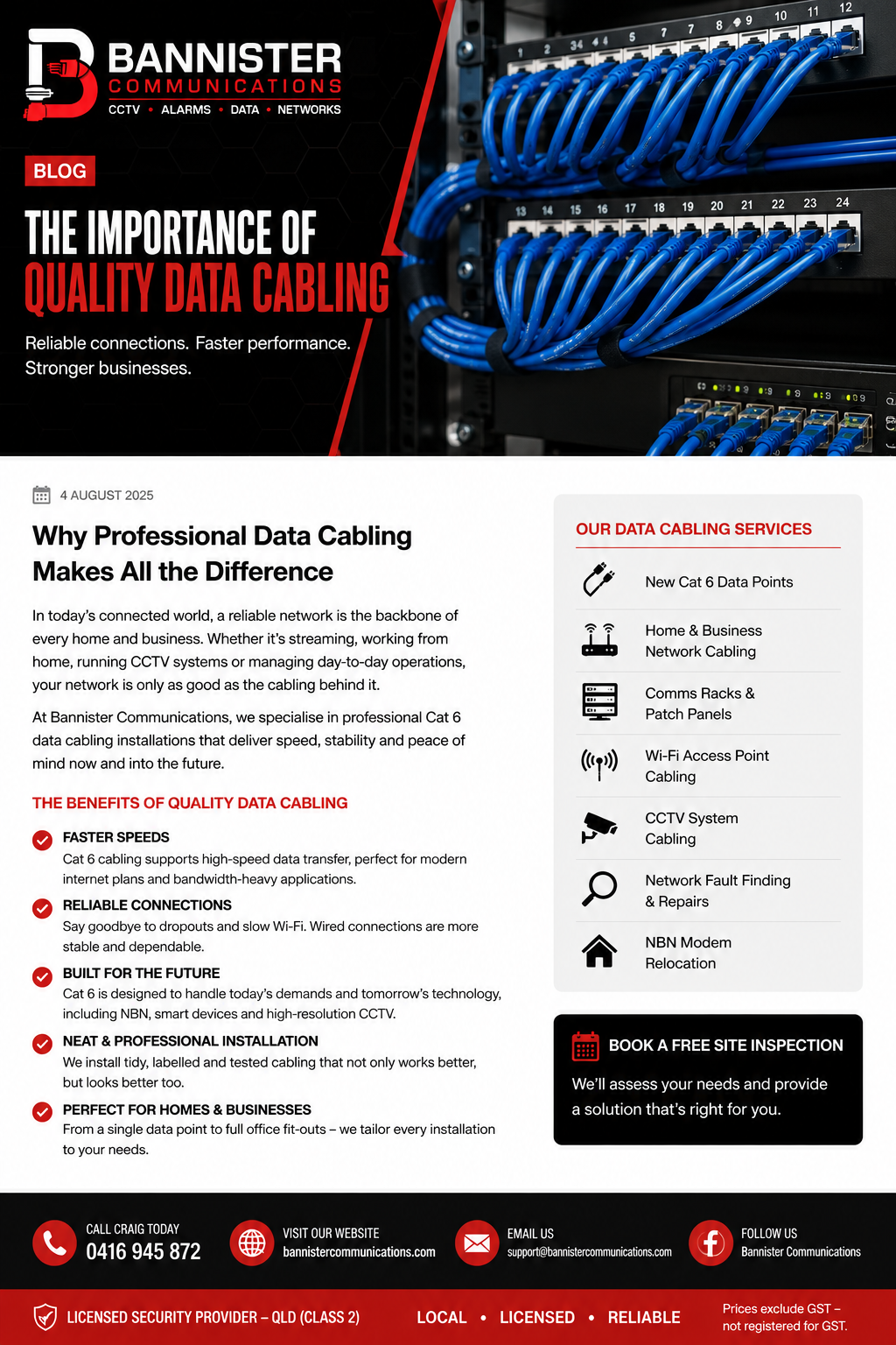 Why Quality Data Cabling Matters